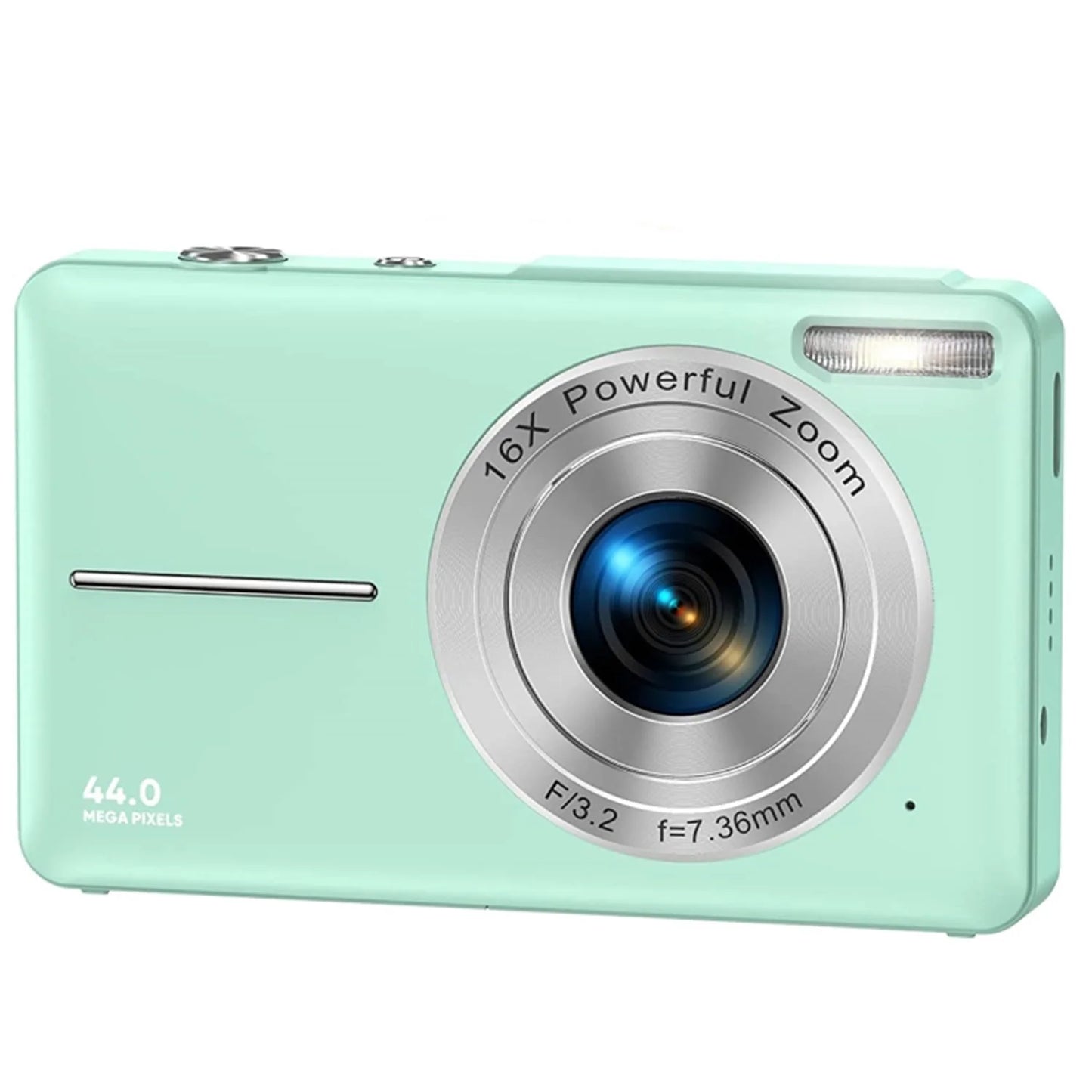 1080P Compact Digital Camera with 16X Zoom and 32GB Card - Ideal Starter Camera for Teens, Students, and Seniors (Green)